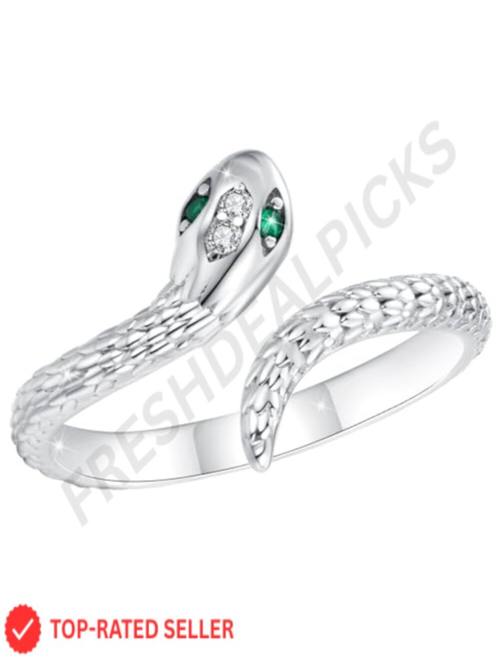 WOSTU Animal Ring Silver Plated Adjustable Cubic Zirconia Stacking Ring